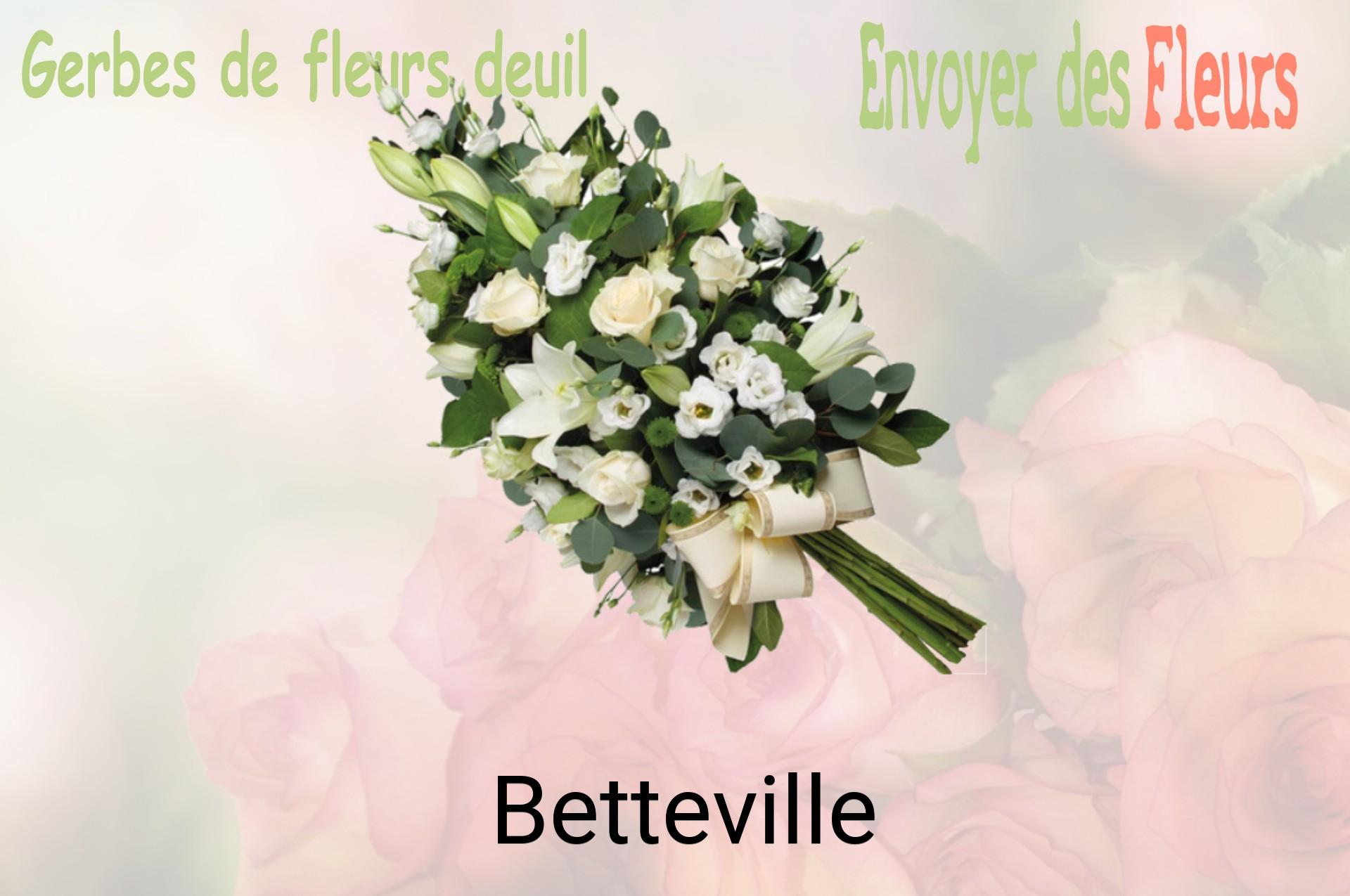Gerbe de fleurs de deuil livrée à Betteville